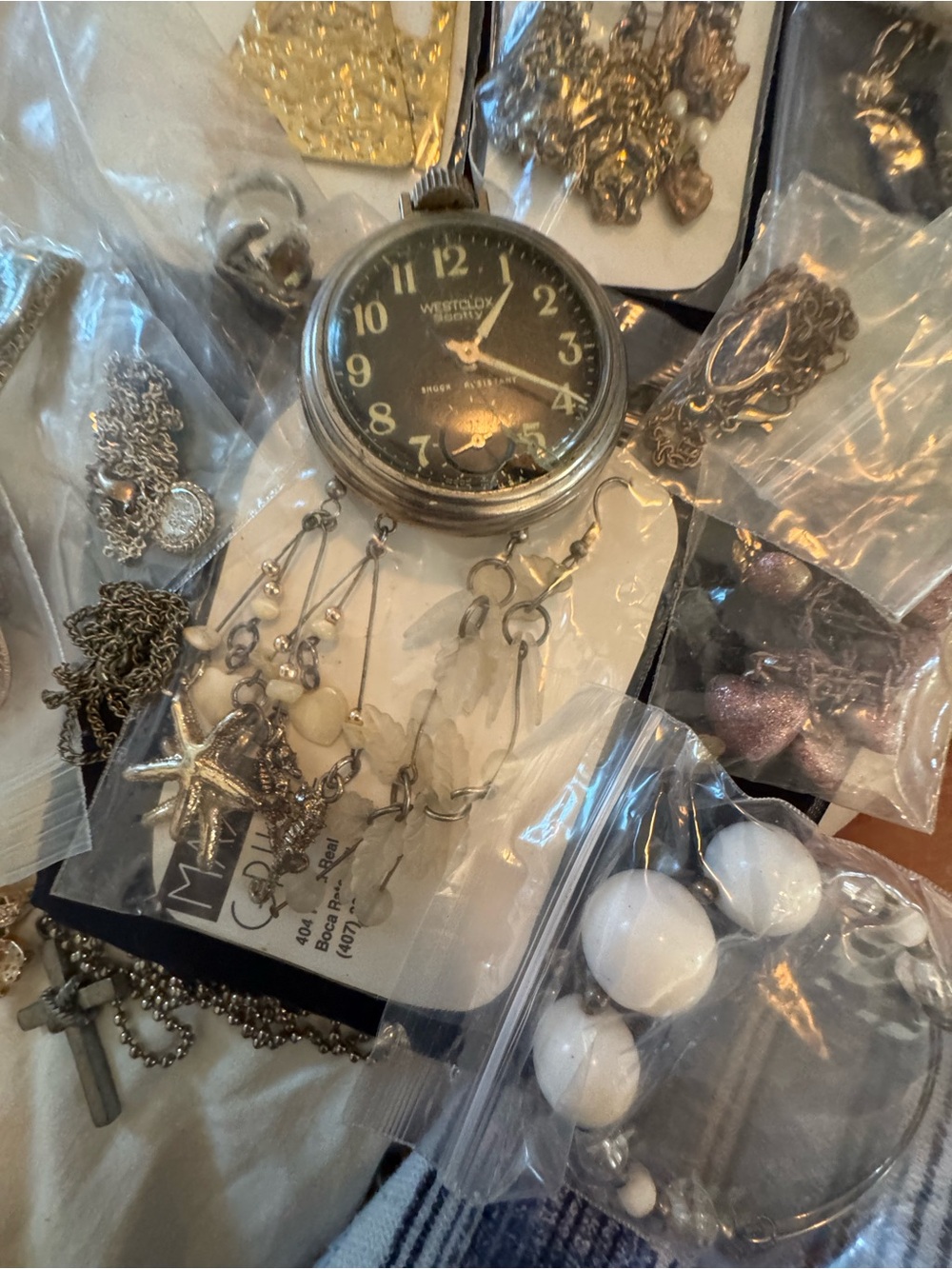 Glitz gold and silver mixed metal floral dangle earrings and 26+ pieces of jewel